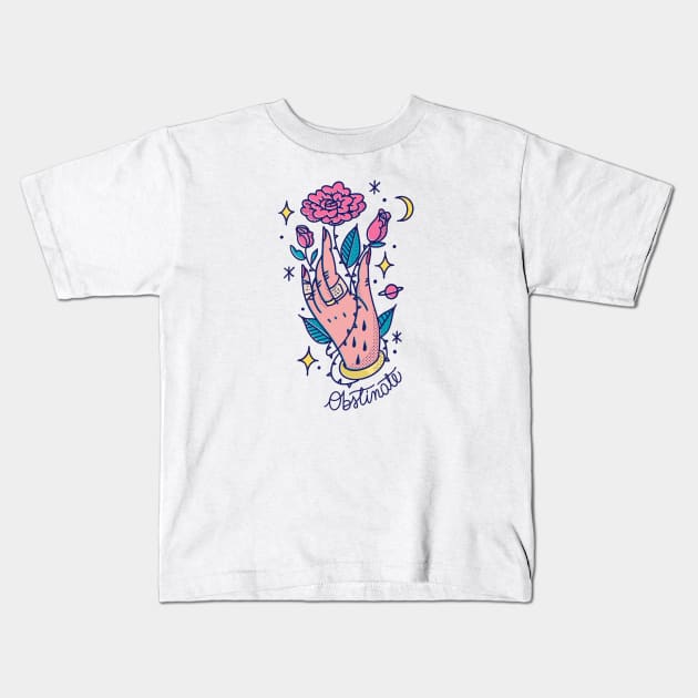 Obstinate gal Kids T-Shirt by Paolavk